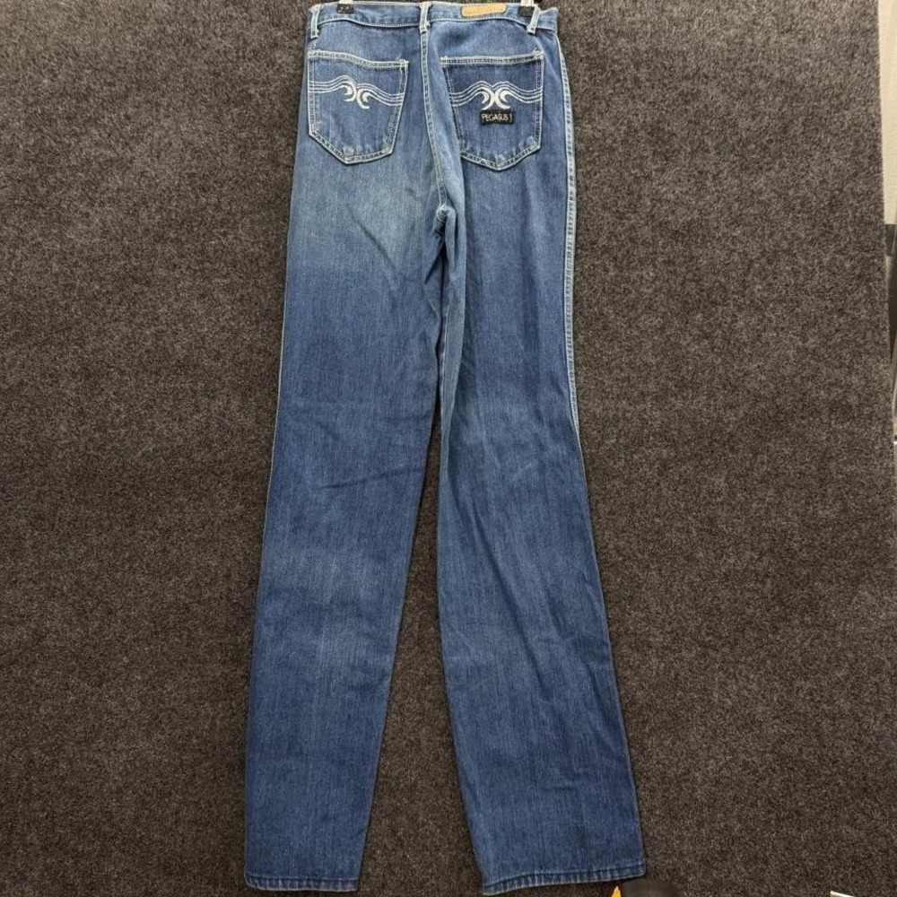 Vintage 1970s Pegasus Jeans 30x32 Blue Denim Hippie Straight Leg Indie